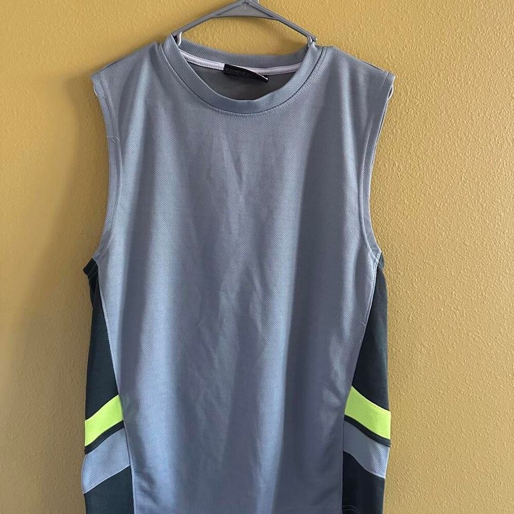 Unbranded Men's Grey and Blue Vest